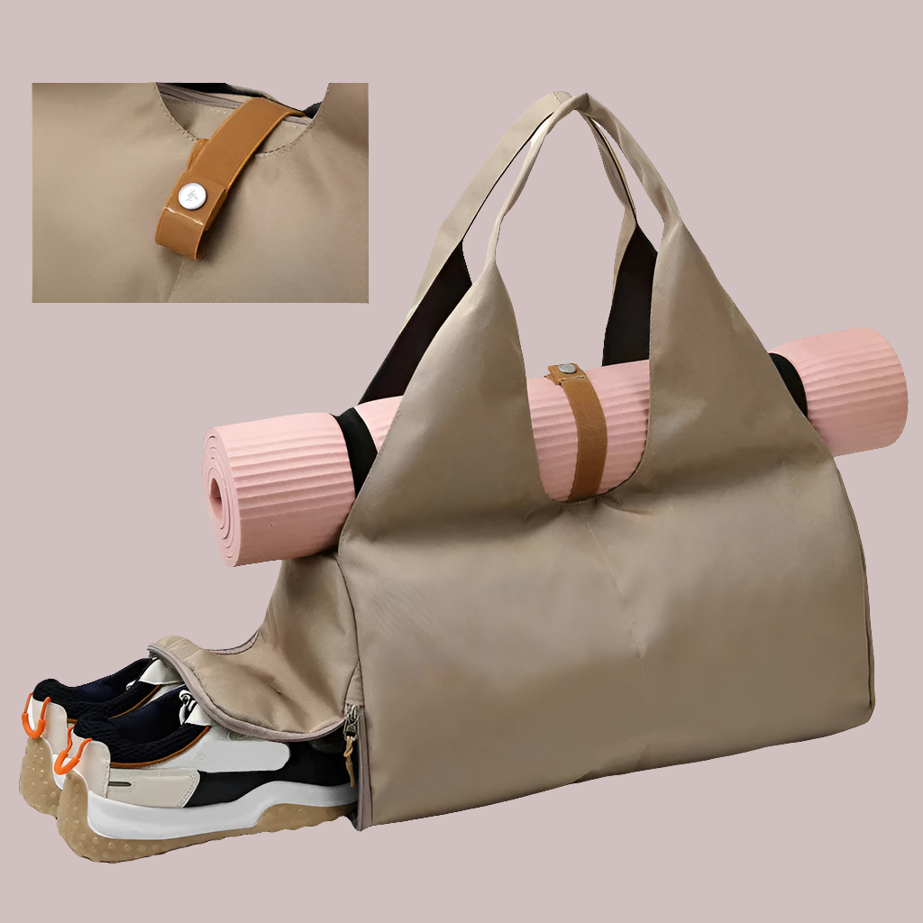 Women'S Multi-Purpose Sports Bag - Waterproof with Shoe Pocket for Yoga, Gym, and Travel